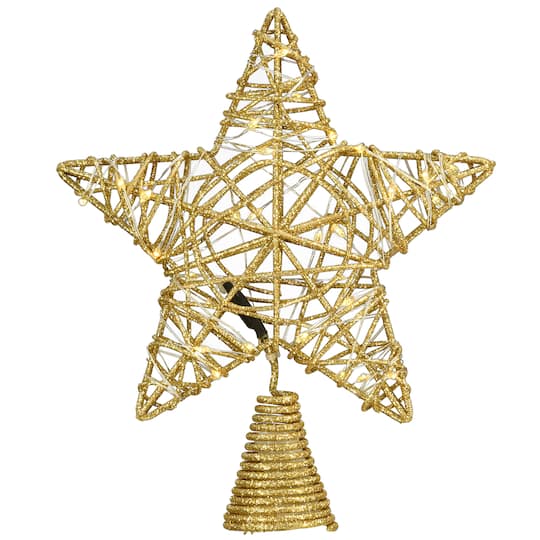 9" Gold Star Tree Top with Dual Color® Lights